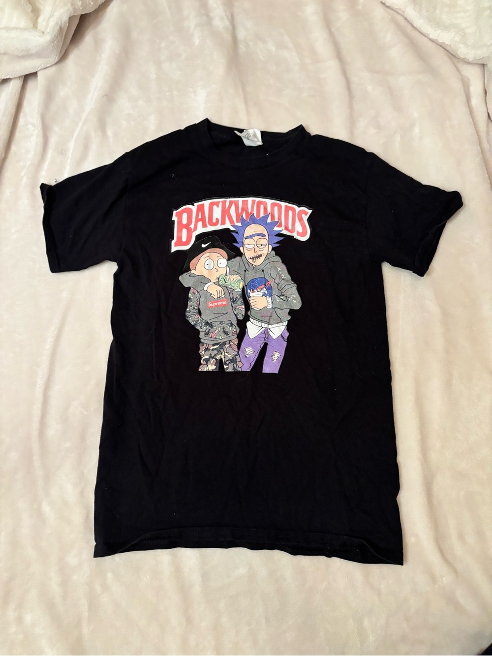 Backwoods Graphic Black Kids T-Shirt